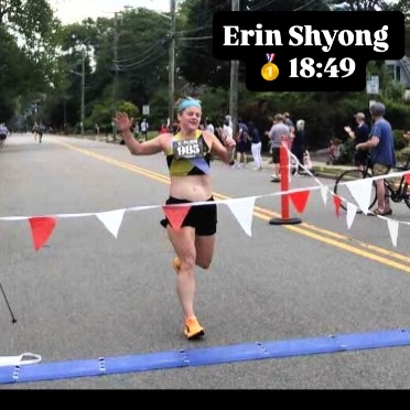Congratulations to Erin Shyong for winning the Glen Rock Tribute 5k yesterday in 18:49! Teammate Alexandra Niles was second in 19:05. Happy 250th America 🇺🇸