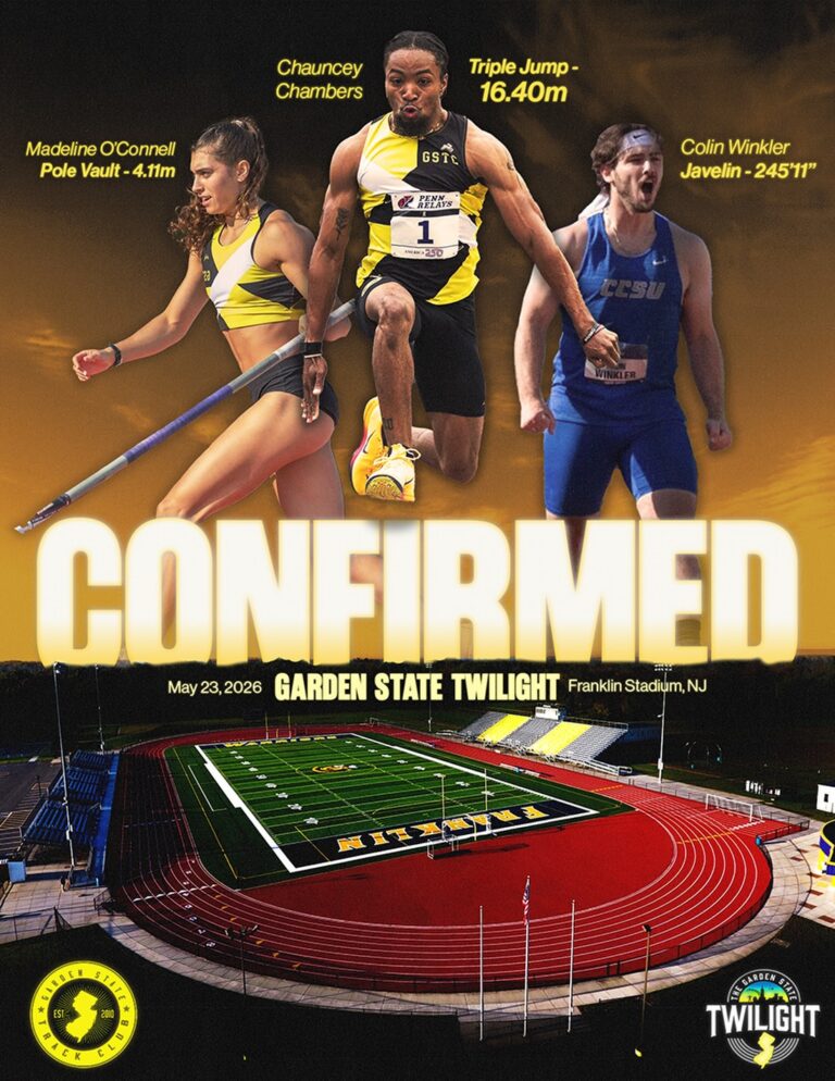 💥 Garden State Twilight May 23 | Franklin Stadium Pro | Open | Club | HS | MS | Masters World Athletics Sanctioned Sprints | Distance | Throws | Jumps